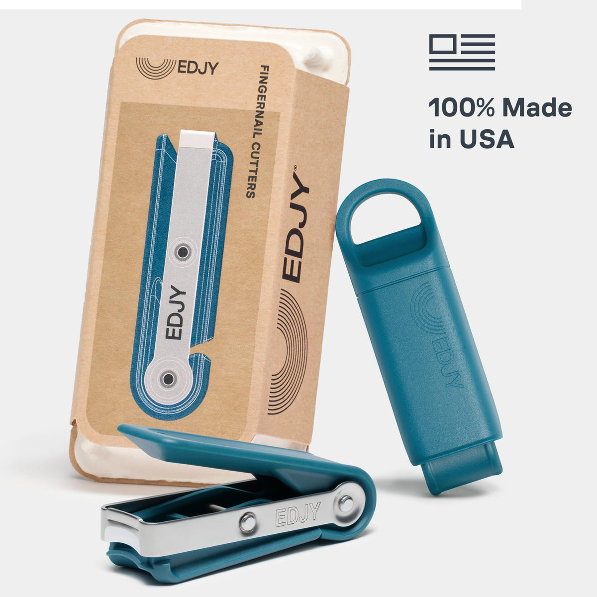 EDJY Fingernail Cutter side view showcasing the stainless steel blade