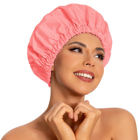 Edoneery reusable waterproof shower cap front view