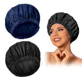 Edoneery reusable waterproof shower cap front view