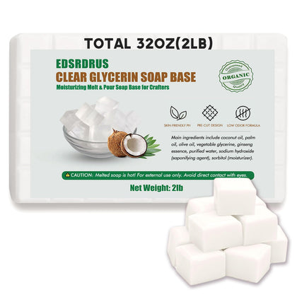 EDSRDRUS 2LB Unscented Glycerin Soap Base front view