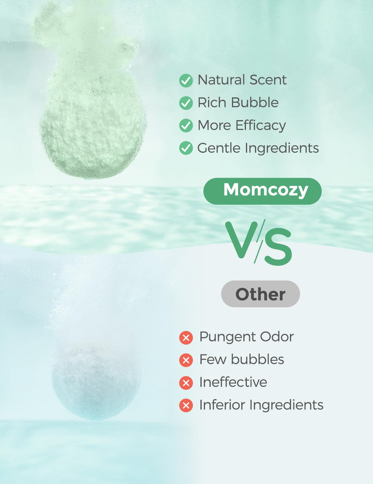 Educational fruit cards included with Momcozy bath bombs