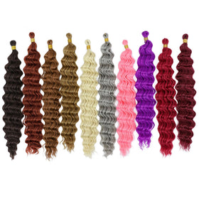EERYA Long Curly Braiding Hair 18 Inch displayed with accessories