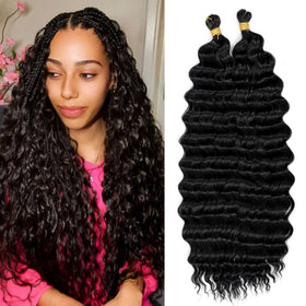 EERYA Long Curly Braiding Hair 18 Inch front view