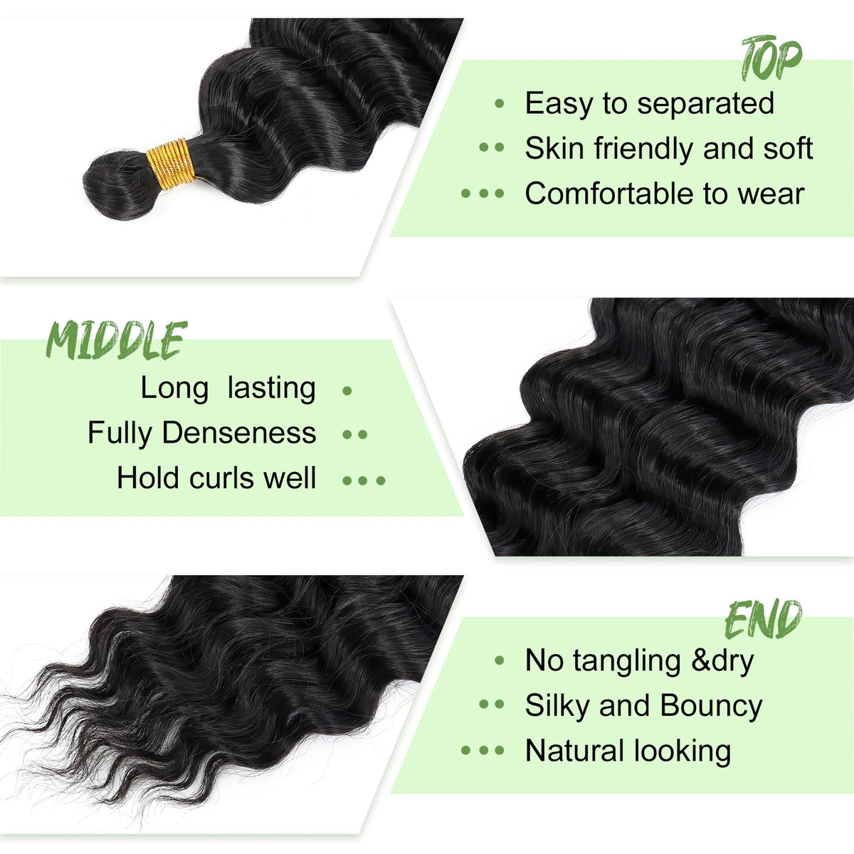 EERYA Long Curly Braiding Hair 18 Inch lifestyle scene