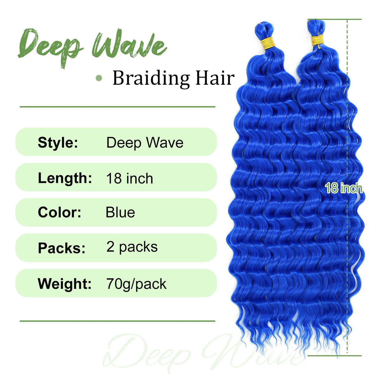 EERYA Long Curly Braiding Hair 18 Inch packaging