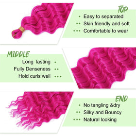 EERYA Long Curly Braiding Hair 18 Inch styled in boho box braids