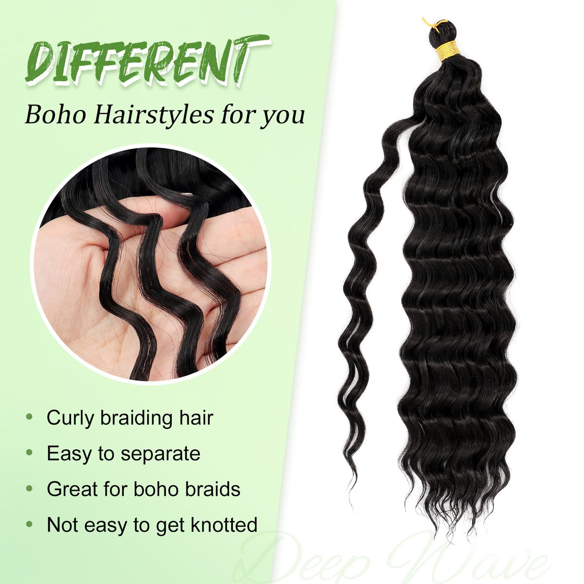 EERYA Long Curly Braiding Hair in T1B/30 colour