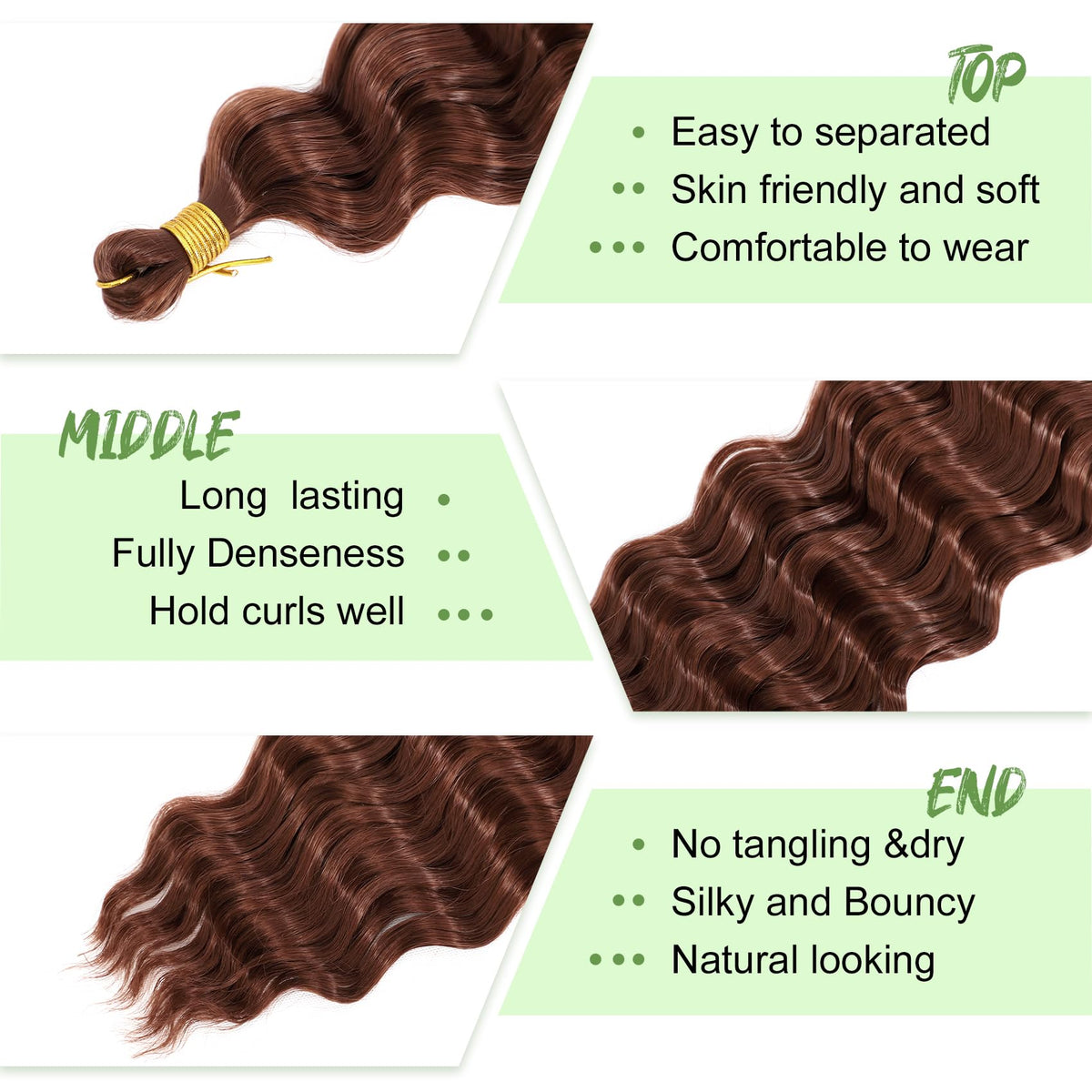 EERYA Long Curly Braiding Hair in T1B/30 colour