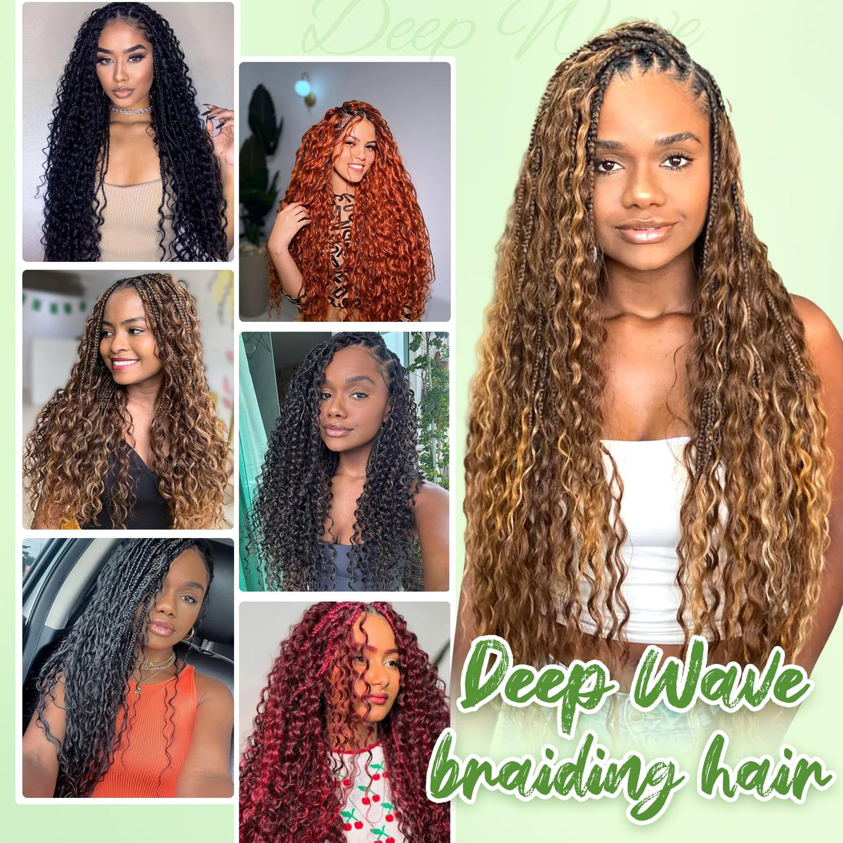 EERYA Long Curly Braiding Hair in various colour options