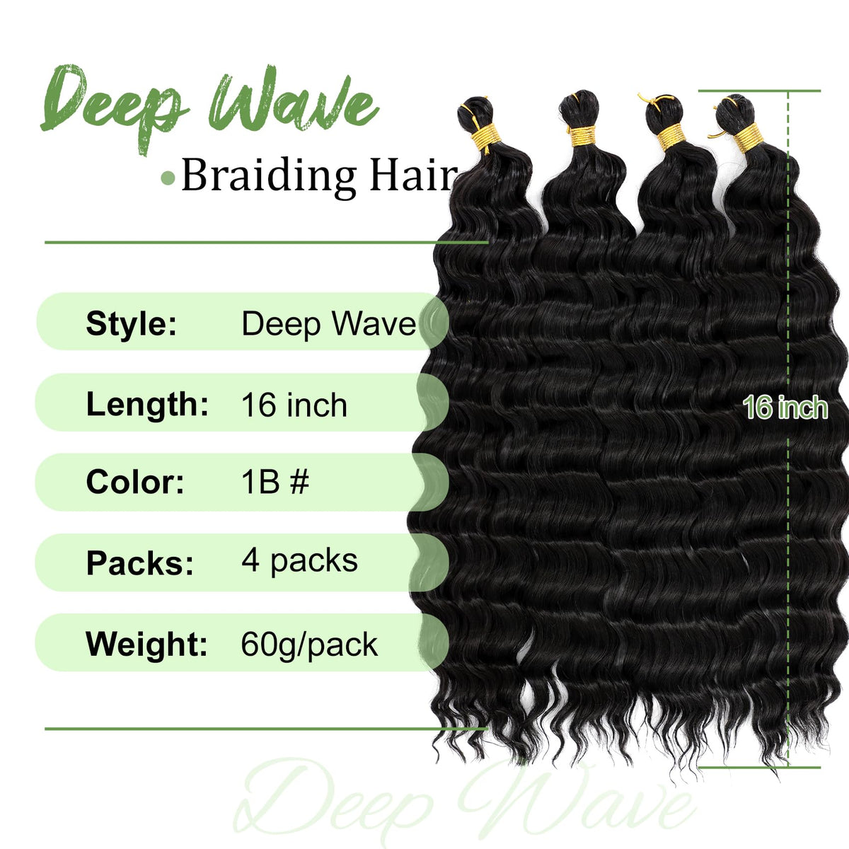 EERYA Ocean Wave Crochet Hair packaging