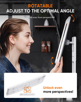 eeuuty Heated Shower Mirror Fogless with razor holder