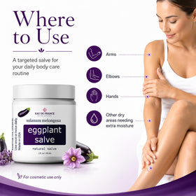 Eggplant Salve Skin Moisturizing Balm with other skincare products