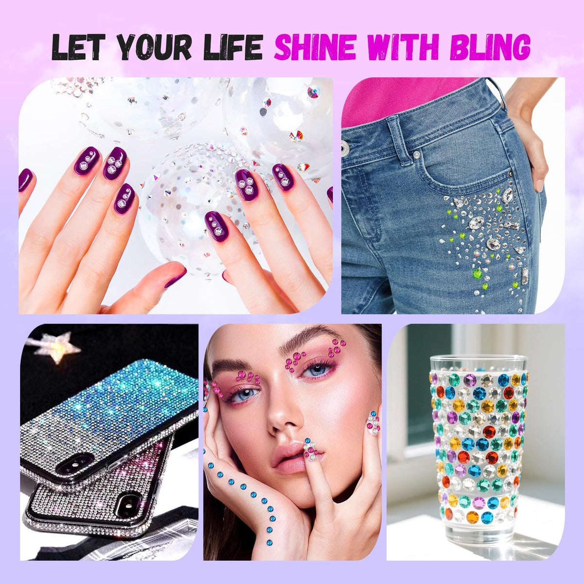 EGKamh rhinestone kit packaging and contents display