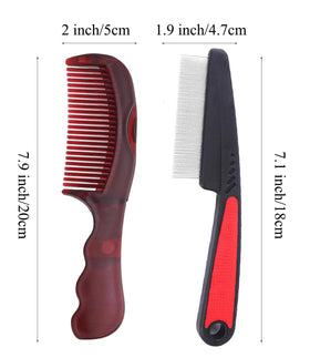 EHBELIF 2-pack dandruff combs in packaging showing product details