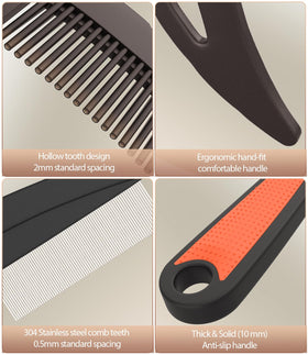 EHBELIF 2-piece comb set in packaging