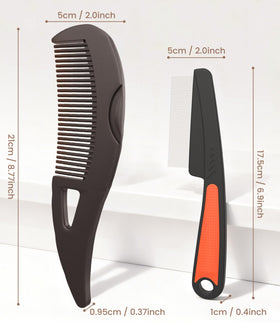 EHBELIF combs displayed on a bathroom counter