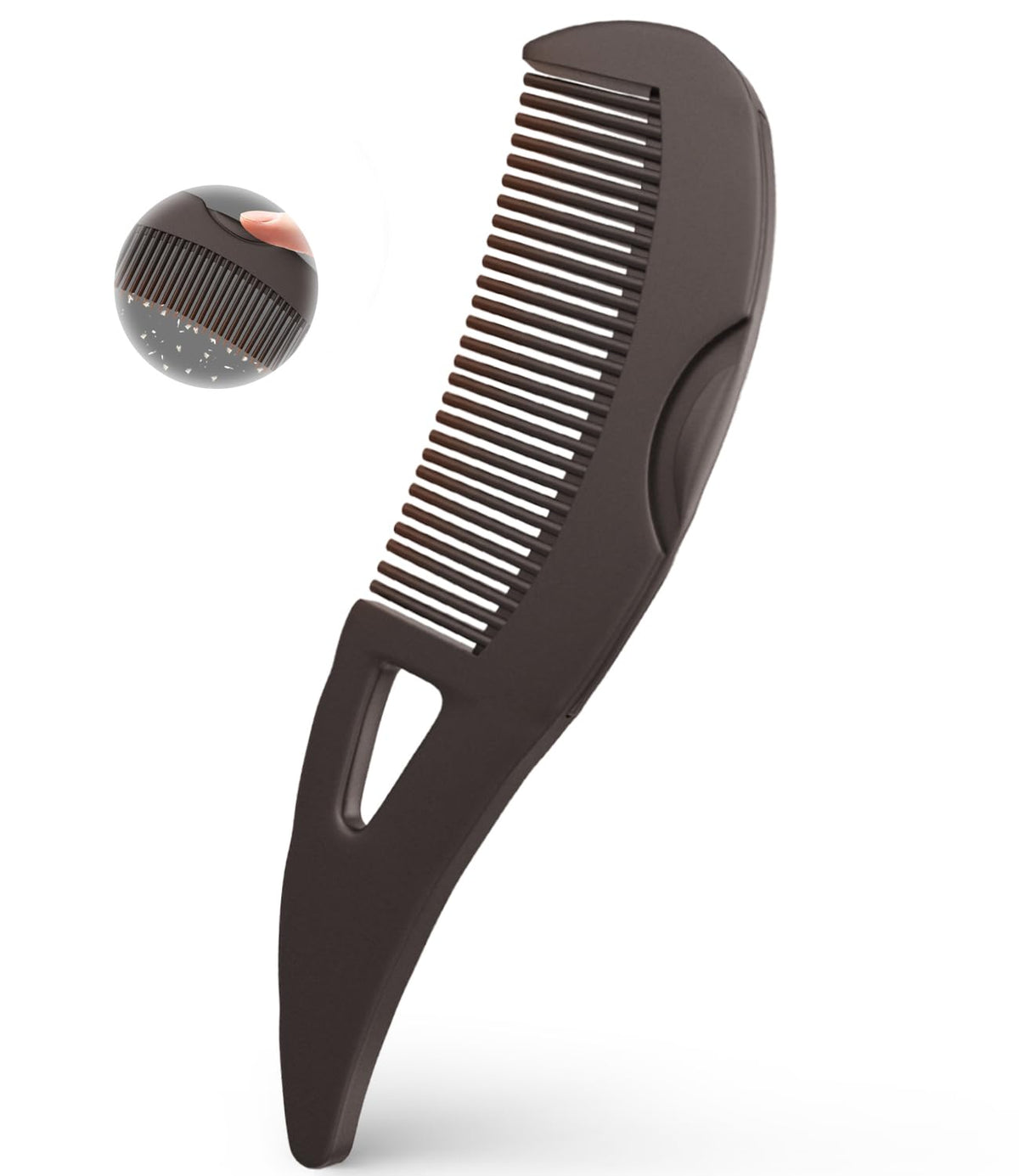 EHBELIF Dandruff Comb front view with hollow fine teeth