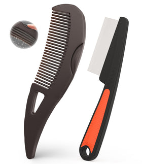 EHBELIF Dandruff Comb Removal 2PC set front view
