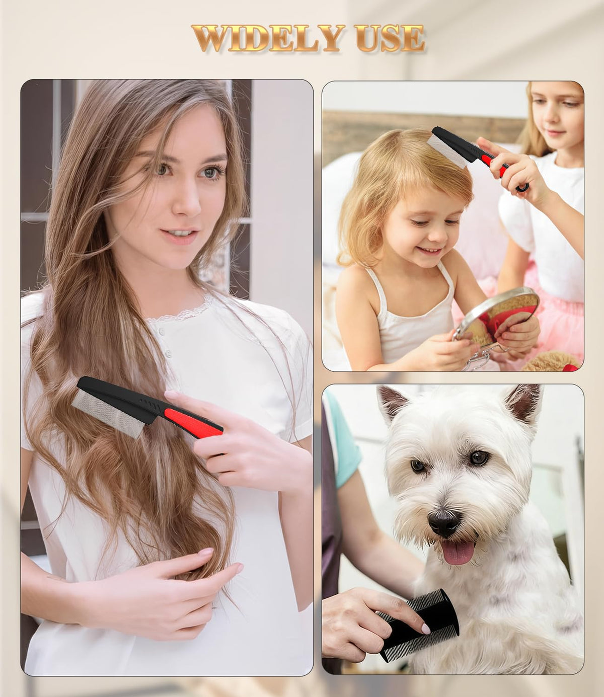 EHBELIF Dandruff Comb set in a travel-friendly size