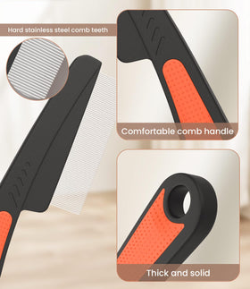 EHBELIF scalp comb featuring button for easy cleaning