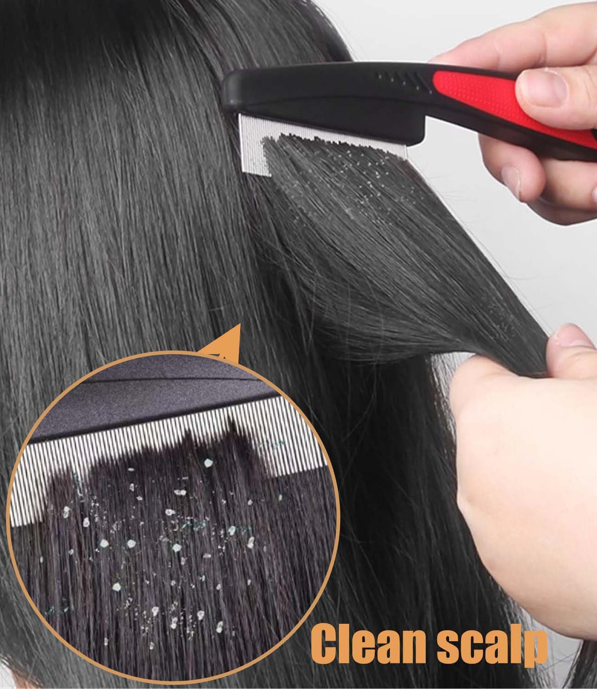 EHBELIF self-cleaning dandruff comb with one-button debris ejection feature