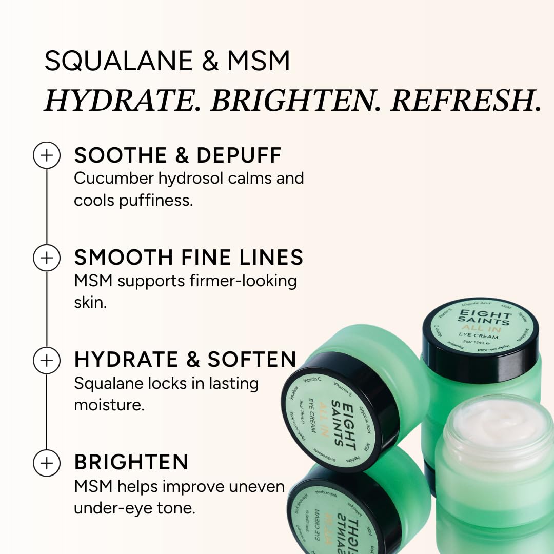 Eight Saints All In Eye Cream with aloe and green tea ingredients