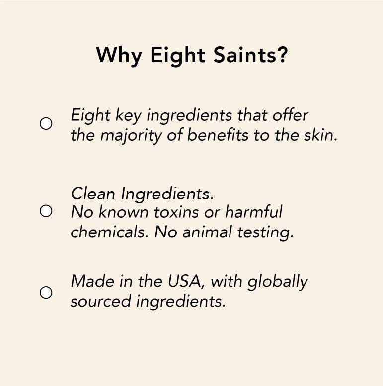 Eight Saints Night Cream ingredients list on packaging