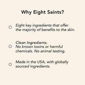 Eight Saints Night Cream ingredients list on packaging
