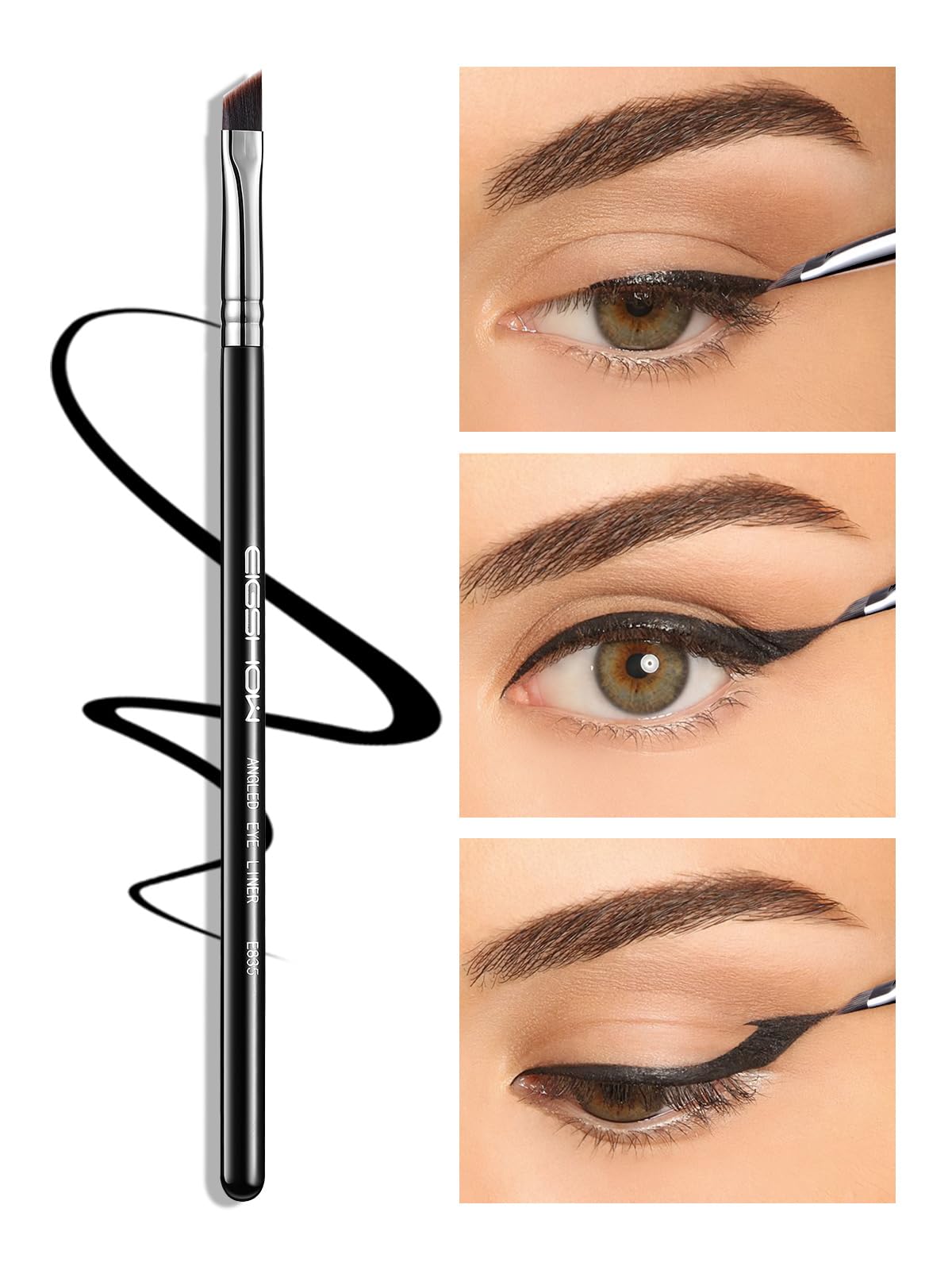 EIGSHOW Eyeshadow Brush applying eyeshadow on eyelid