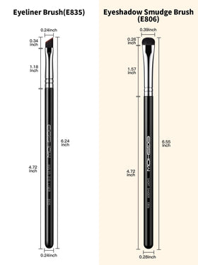 EIGSHOW Eyeshadow Smudge Brush side view with curved design
