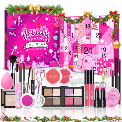 EIRNAY Makeup Advent Calendar 2026 front view with festive packaging