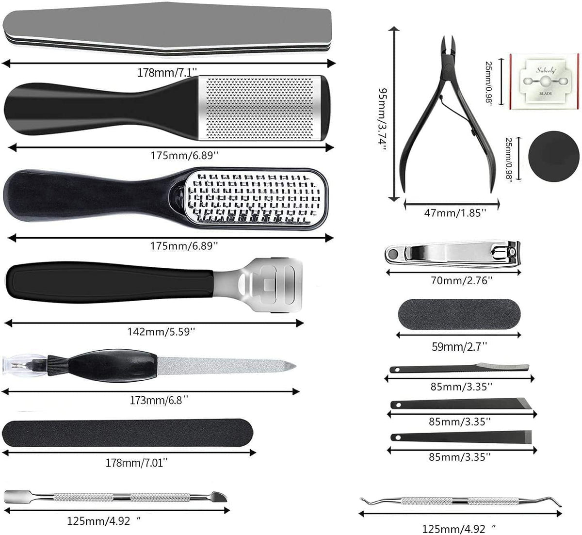 EKOCSIO foot clipper and cuticle pusher in storage box