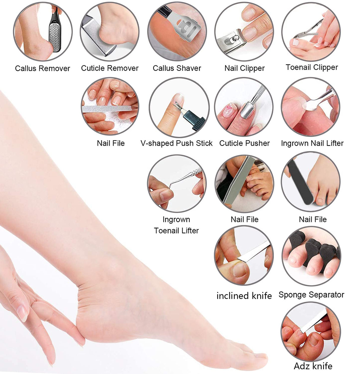 EKOCSIO foot file and callus remover tools