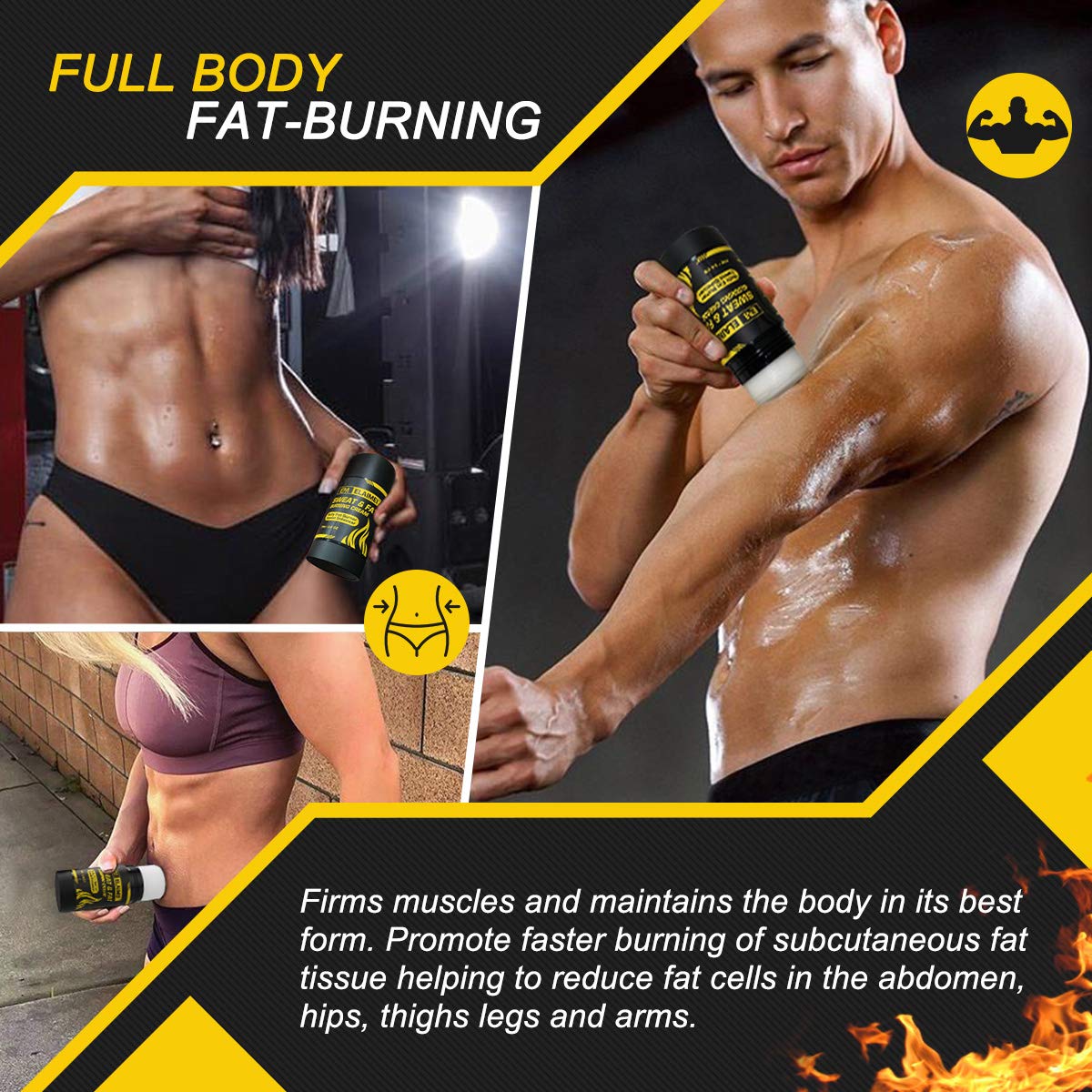 ELAIMEI Fat Burning Sweat Cream application on skin