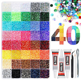 ELEEGEM 45000pcs Bedazzling Kit with colourful rhinestones