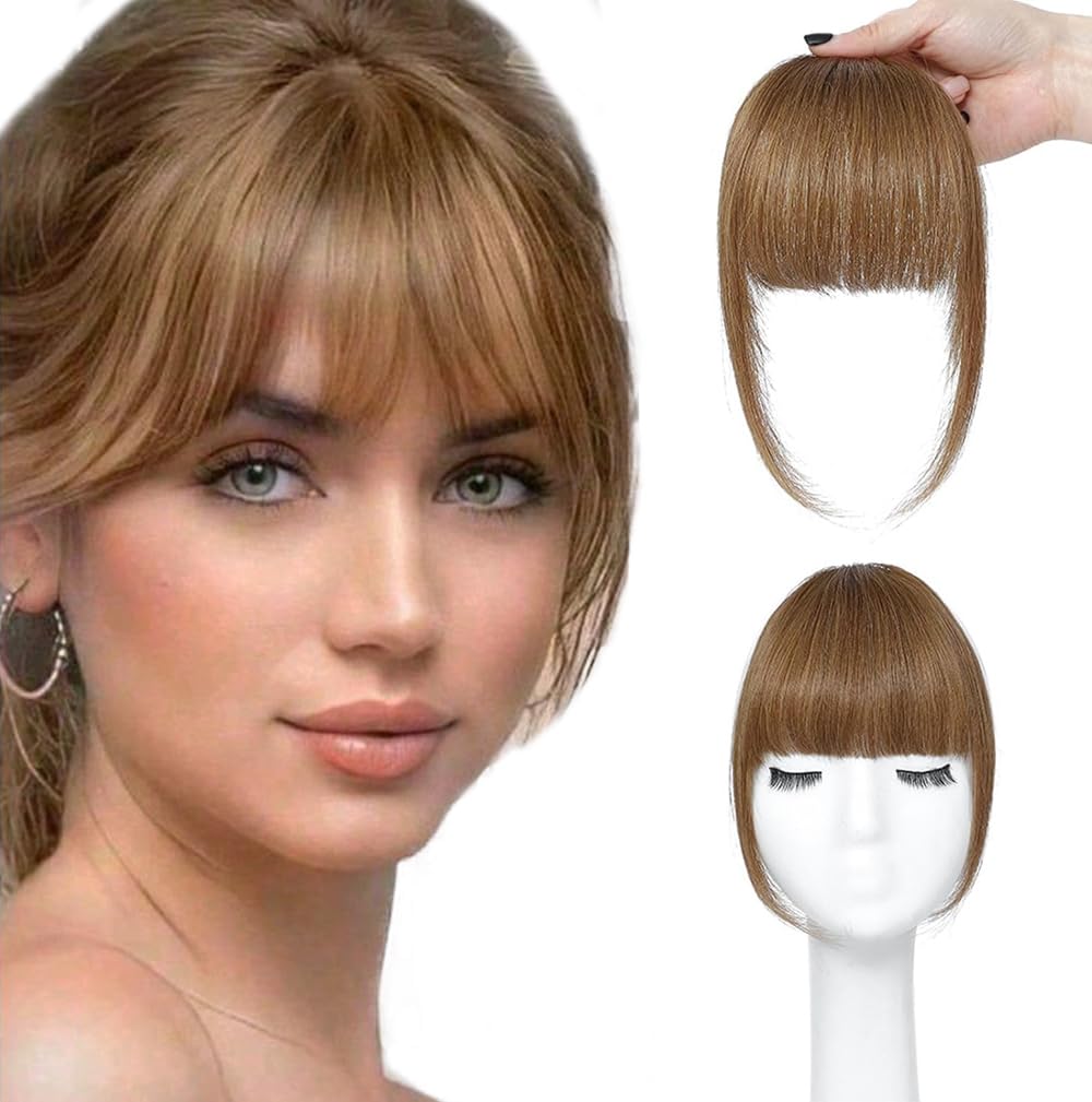 ELEFOCUS Clip in Bangs front view in natural colour