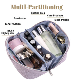 Elegant floral design of BOYATU makeup organizer bag