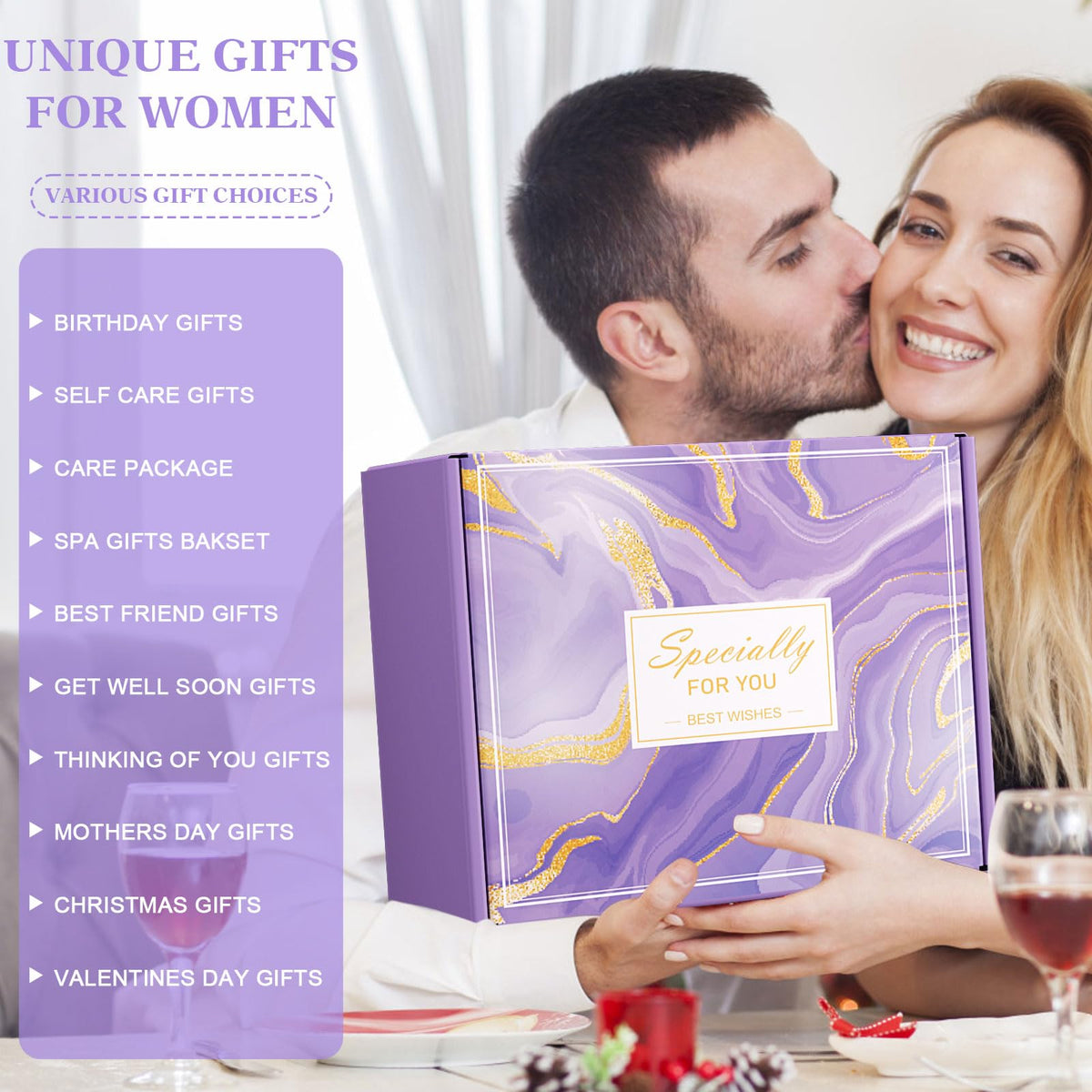 Elegant gift box containing BaiCai spa gift items