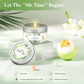Elegant gift box of LUCOTIYA Lily Self Care Gift Set