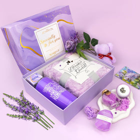 Elegant gift card from Betem Lavender Spa Gift Set
