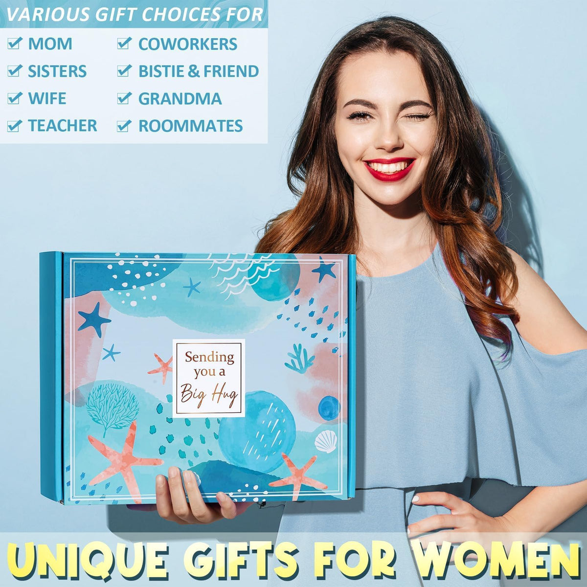 Elegant packaging of Qinline Birthday Spa Gift Basket