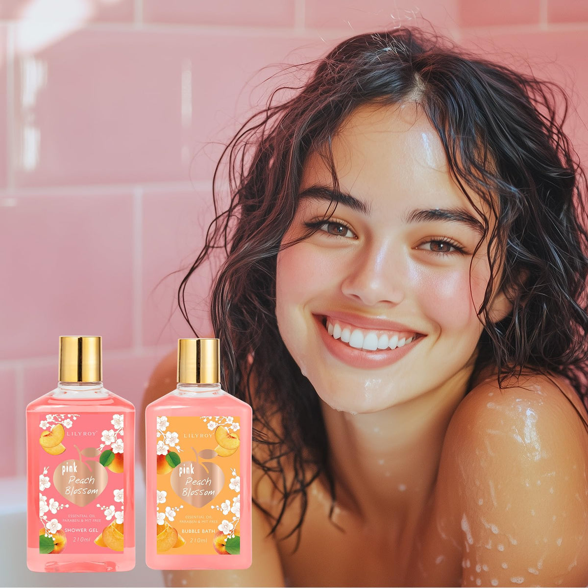 Elegant presentation of LILY ROY spa gift set