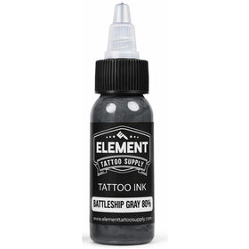 Element Tattoo Supply Battleship Gray Ink Set displayed with all four shades