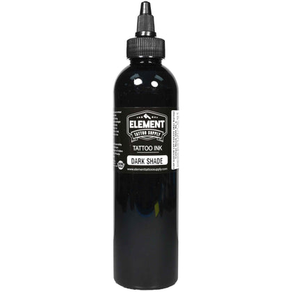 Element Tattoo Supply Dark Greywash Ink 8oz bottle front view