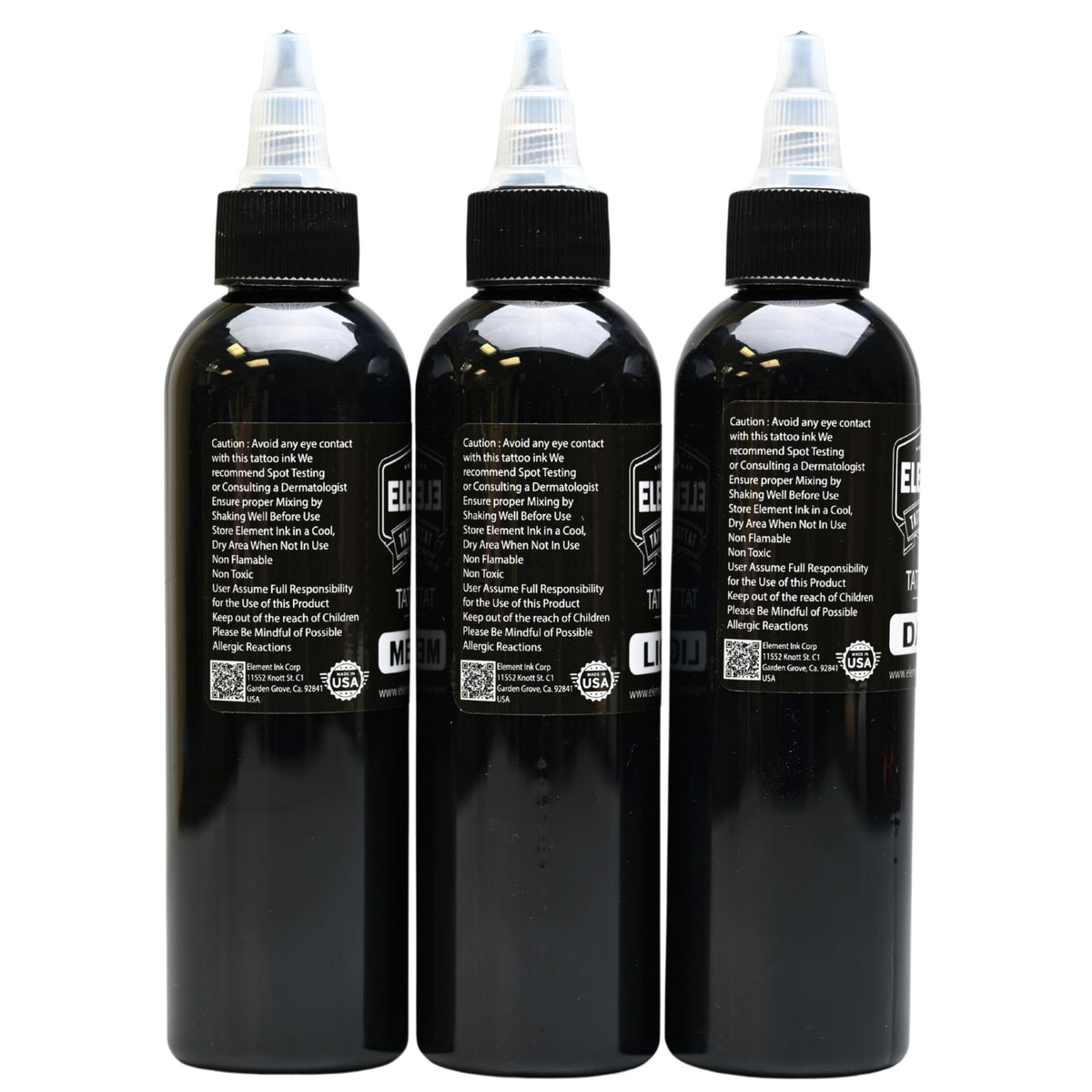 Element Tattoo Supply Greywash Ink Set 5 Shades 4oz lifestyle use