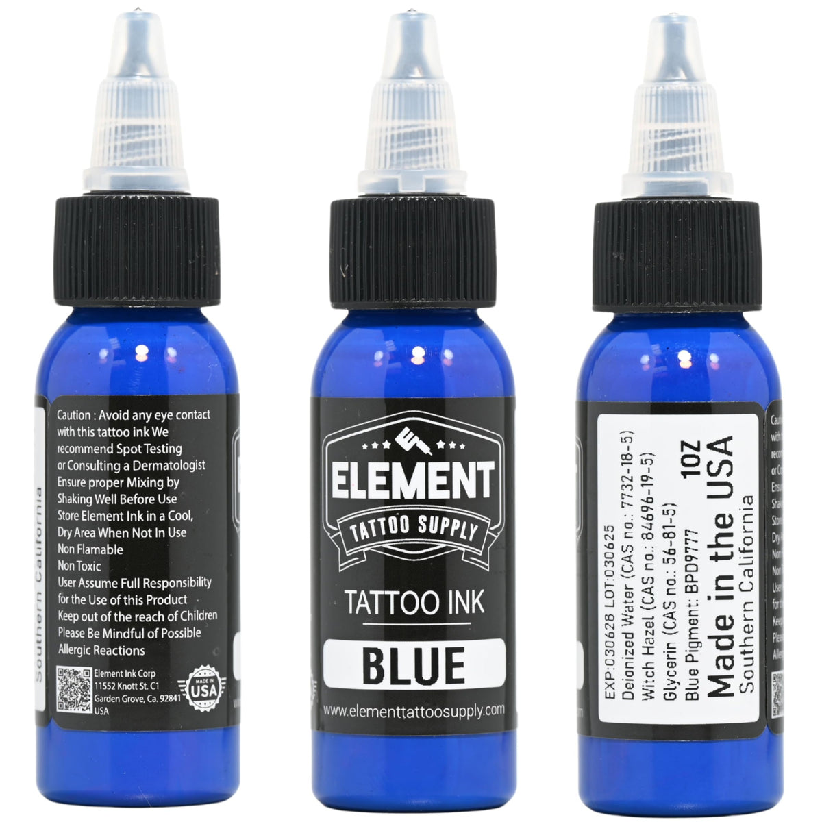 Element Tattoo Supply Ink Set 1oz red bottle with label