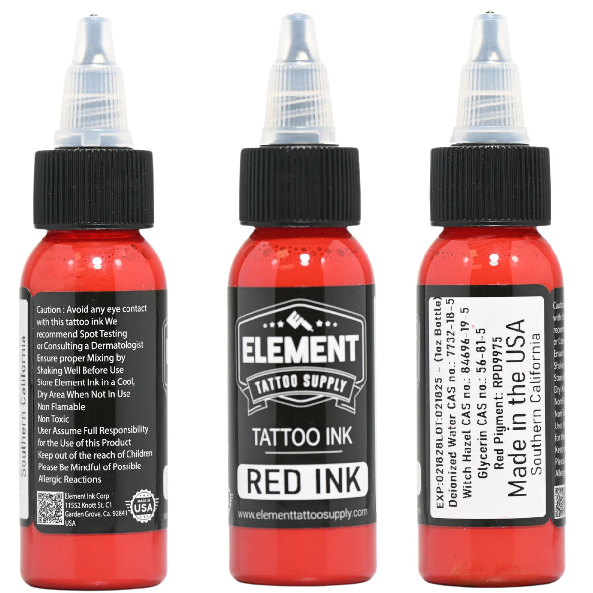 Element Tattoo Supply Ink Set 1oz yellow bottle with label