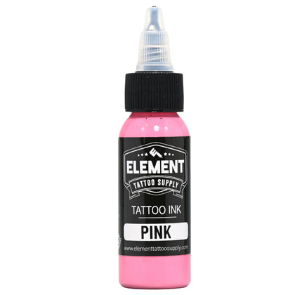 Element Tattoo Supply Pink Tattoo Ink 1oz bottle front view