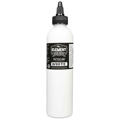 Element Tattoo Supply White Tattoo Ink 8oz bottle front view