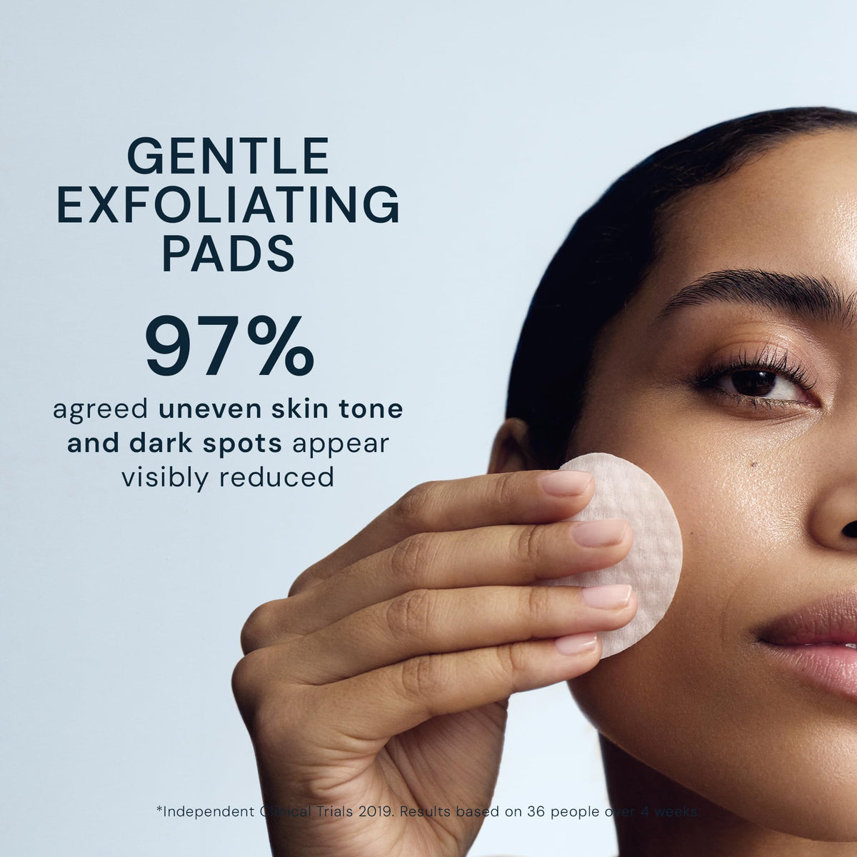 ELEMIS Dynamic Resurfacing Facial Pads in hand for application